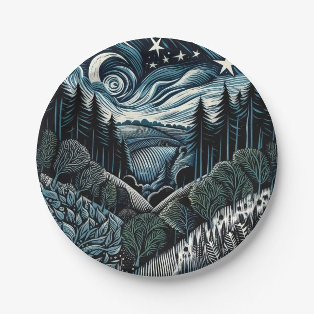 Starfall Paper Plate (Front)