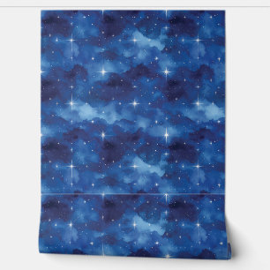Starfall Sapphire Clouds Wallpaper Decor