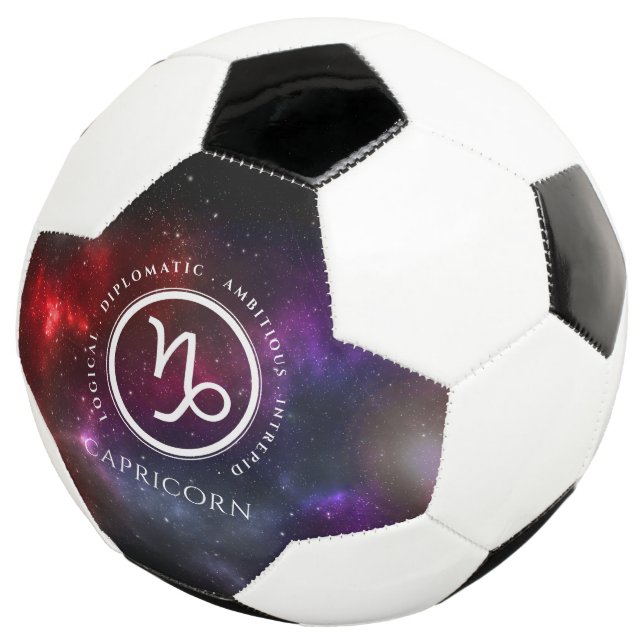 Starfield Capricorn Goat Western Zodiac Soccer Ball (Three Quarter)