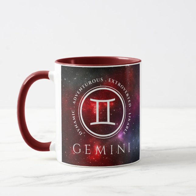 Starfield Gemini Twins Western Zodiac Mug (Left)