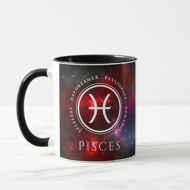 Starfield Pisces Fish Western Zodiac Mug (Left)