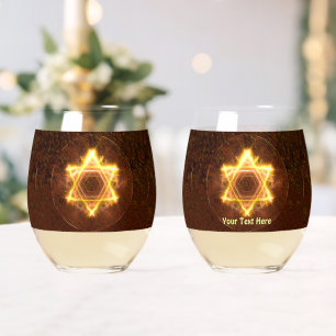 Starfire Fractal Magen Stemless Wine Glass