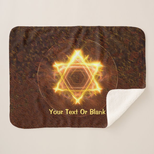 Starfire Star Of David Sherpa Blanket (Front (Horizontal))