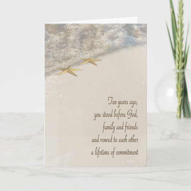 Starfish 10th Anniversary Card (Front)