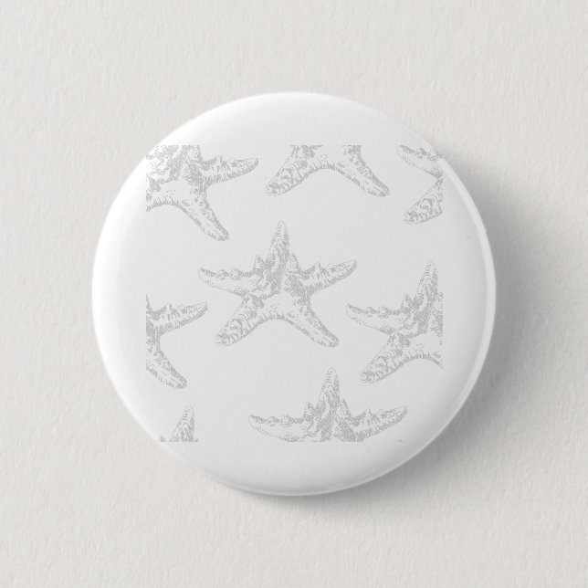 Starfish 6 Cm Round Badge (Front)
