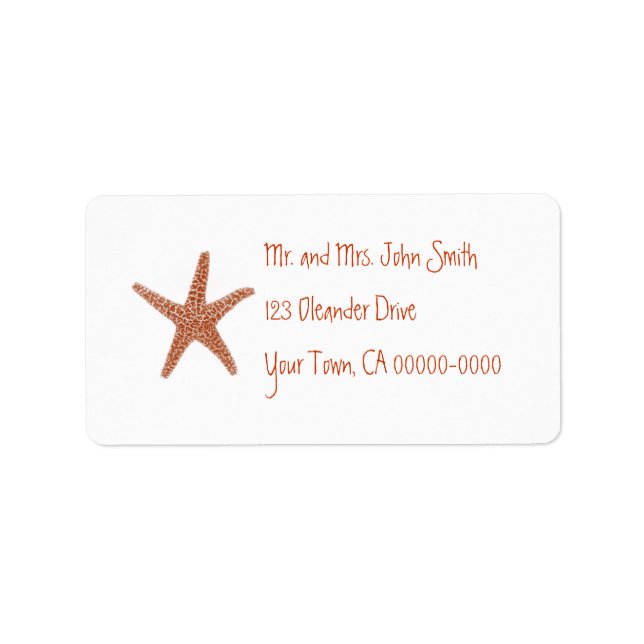 Starfish Address Label (Front)