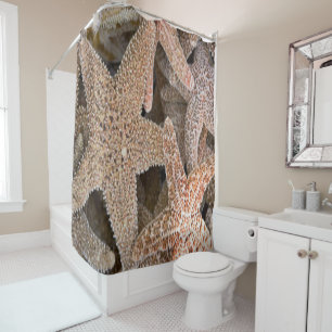 Starfish all around shower curtain