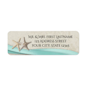 Starfish and Aqua Ribbon