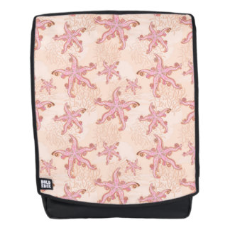 Starfish and Coral Pink Pastel Pattern Backpack