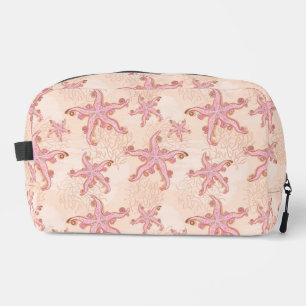 Starfish and Coral Pink Pastel Pattern Duffle Bag