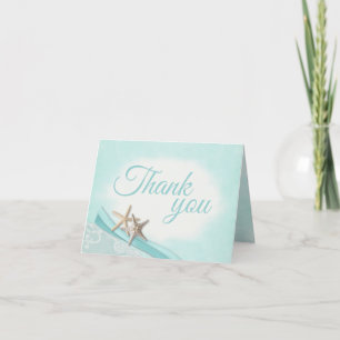 Starfish and Lace Thank you Card