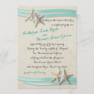 Starfish and Ribbon Invitation