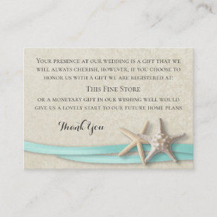 Starfish and Ribbon Wishing Well Enclosure Card