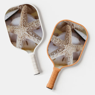 Starfish and Sand Dollars Coastal Nature Pickleball Paddle
