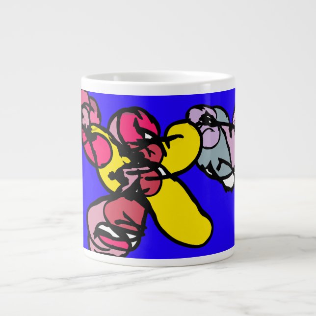 Starfish and seashell large coffee mug (Front)