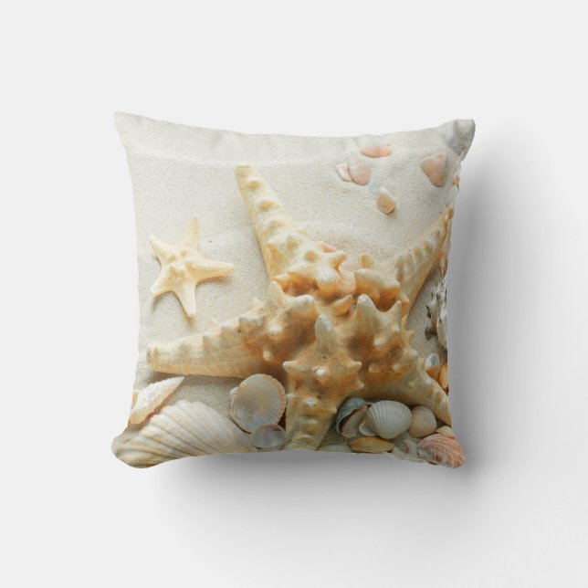 STARFISH AND SEASHELLS CUSHION (Front)