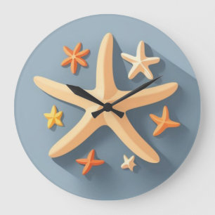 Starfish and the Small Ones Large Clock