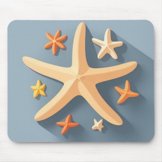 Starfish and the Small Ones Mouse Pad (Front)