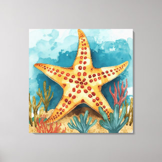 Starfish and Tropical Ocean Paradise Canvas Print