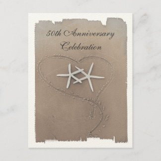 Starfish Anniversary Invitations