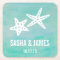 Starfish Aqua Beach Wedding Coasters