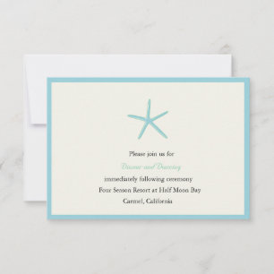 Starfish -Aquamarine reception cards
