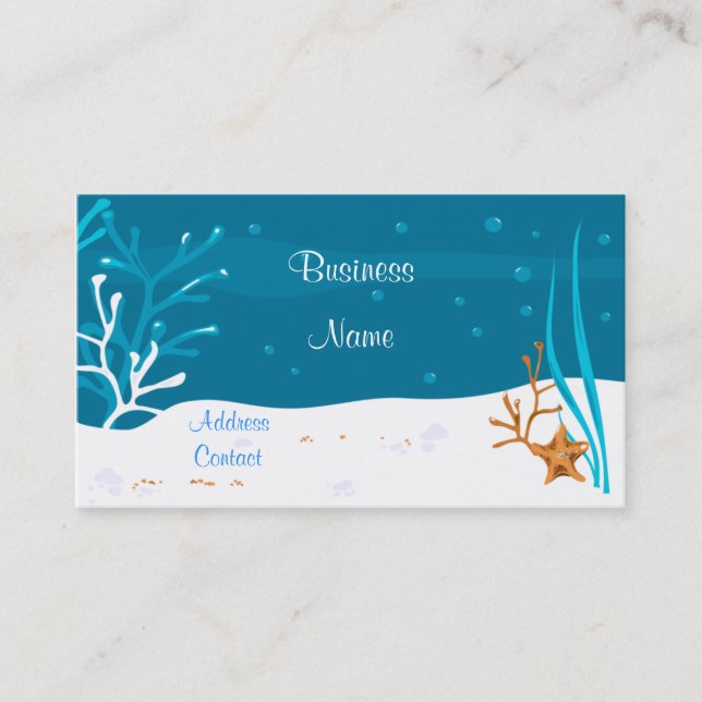 Starfish Aquatic Design Business Card (Front)