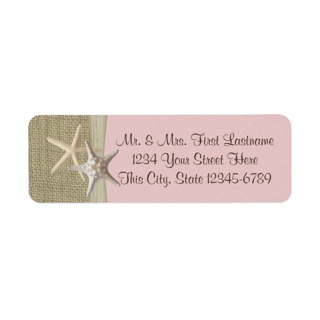 Starfish Beach and Burlap Pink (Front)