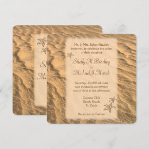 Starfish Beach Destination Wedding Invitation