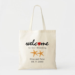 Starfish beach destination wedding welcome bag