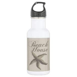 Starfish Beach House Seashore Coastal 532 Ml Water Bottle