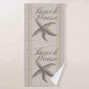 Starfish Beach House Seashore Coastal Bath Towel Set