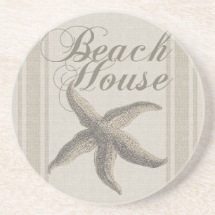 Starfish Beach House Seashore Coastal Coaster