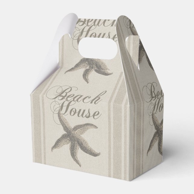 Starfish Beach House Seashore Coastal Favour Box (Front Side)