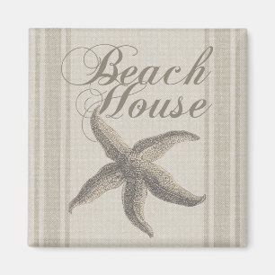 Starfish Beach House Seashore Coastal Magnet