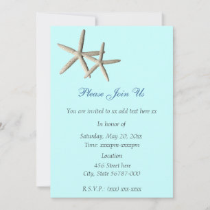 Starfish beach invitation