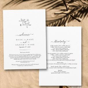 Starfish Beach Monogram Wedding Itinerary Programme