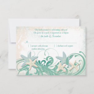 Starfish Beach or Destination Wedding Reply Card