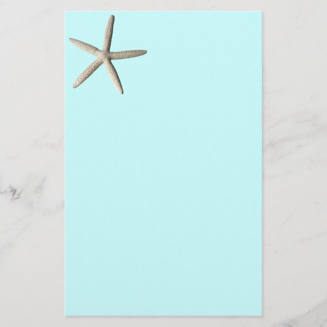 Starfish beach photo art stationery (Front)