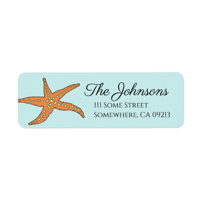 Starfish Beach Return Address (Front)