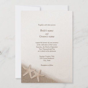 Starfish Beach Theme Wedding Invitations
