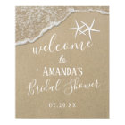 Starfish Beach Wedding Bridal Shower Welcome