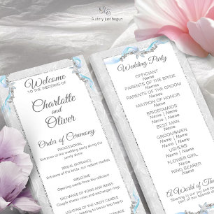 Starfish Beach Wedding Ceremony Program Invitation