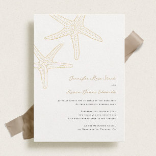 Starfish Beach Wedding Invitation