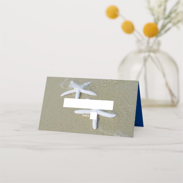 Starfish Beach Wedding Place Card (Front)