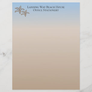 Starfish Beach Writing Paper with Heading