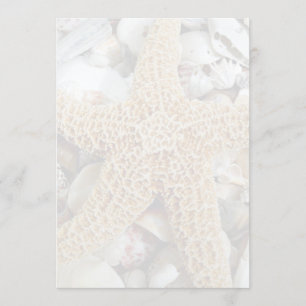 Starfish Blank Beach Wedding Fan Program Paper Programme