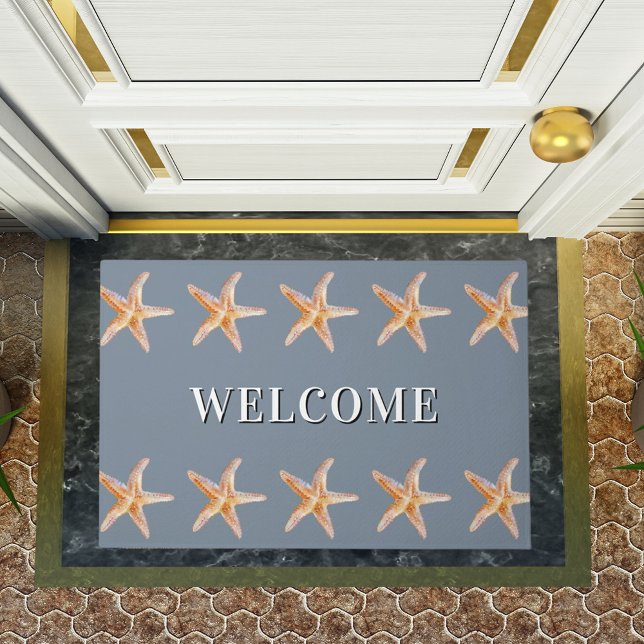 Starfish blue welcome doormat (Creator Uploaded)