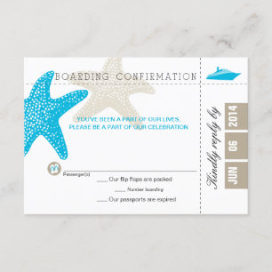 Starfish Boarding Pass RSVP Card