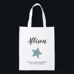 Starfish Bridesmaid Tote Bag for Wedding Blue Grey<br><div class="desc">Fill this lovely bag with the accessories your girls need for your bachelorette or wedding weekend!</div>